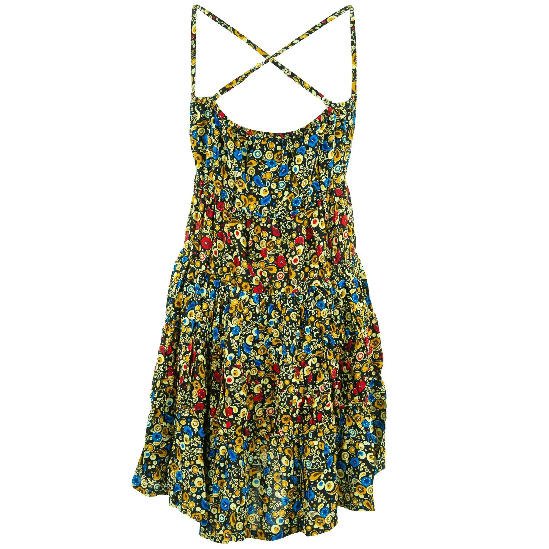 Tier Drop Summer Dress - Paisley Garden Rayon