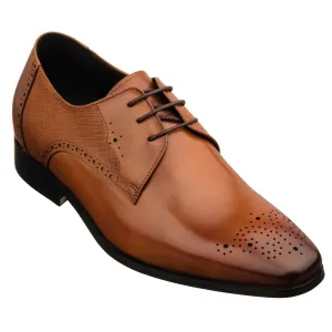 TOTO - Y6512 - 2.2 Inches Taller (Brown) - Dress Oxford - Lightweight