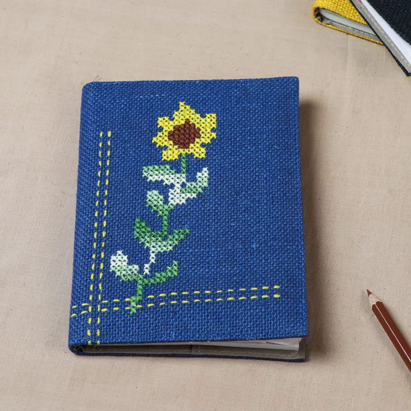 Tribal Hand Embroidered Jute Notebook (Small)