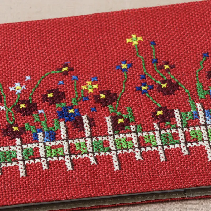 Tribal Hand Embroidered Jute Sketchbook