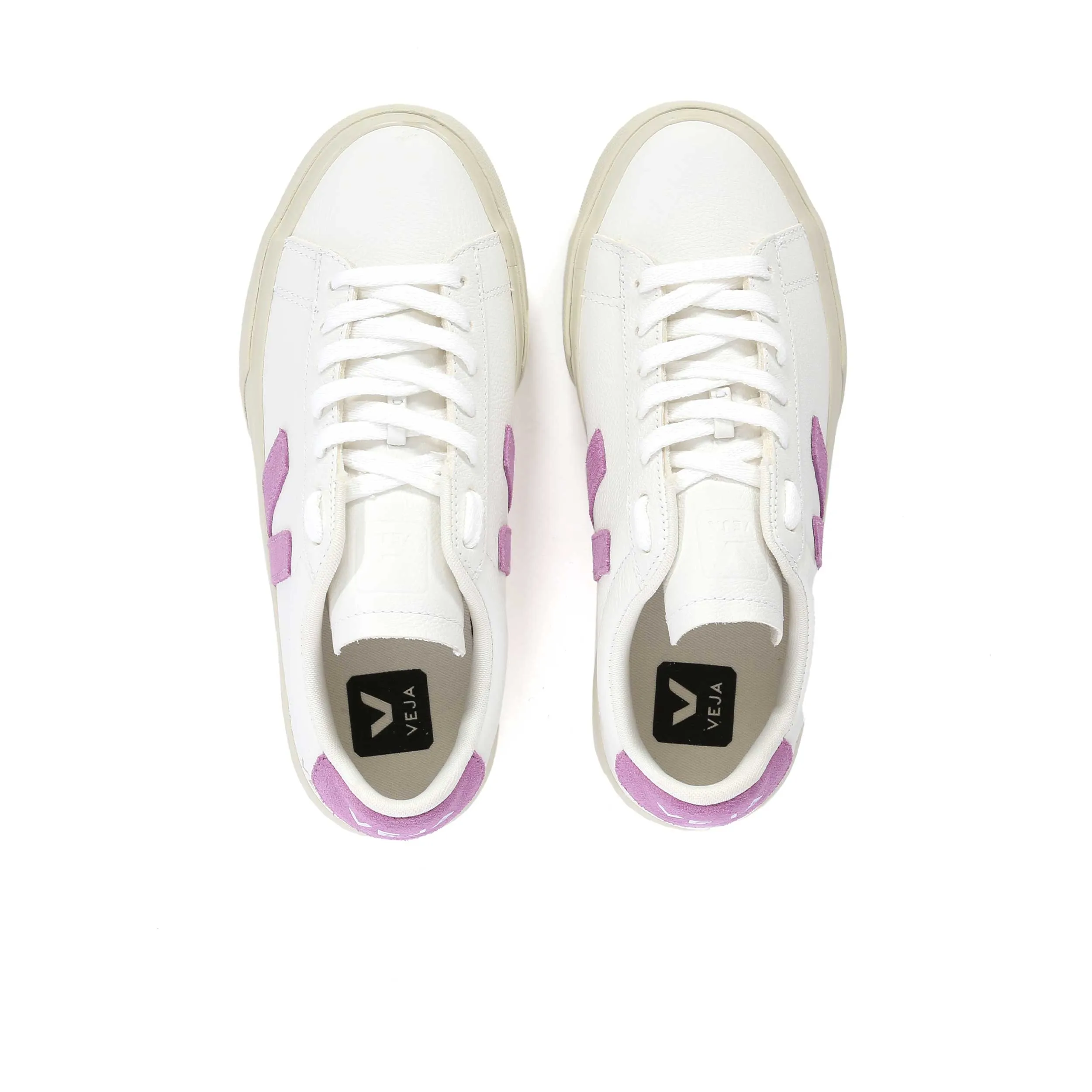 Veja Campo Ladies Trainer in Extra White & Mulberry