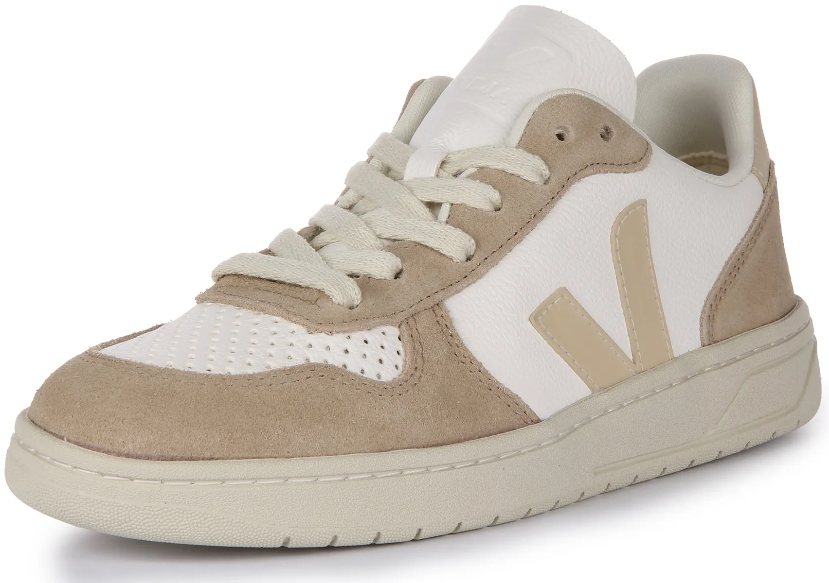 Veja V 10 Chromefree In White Grey For Women