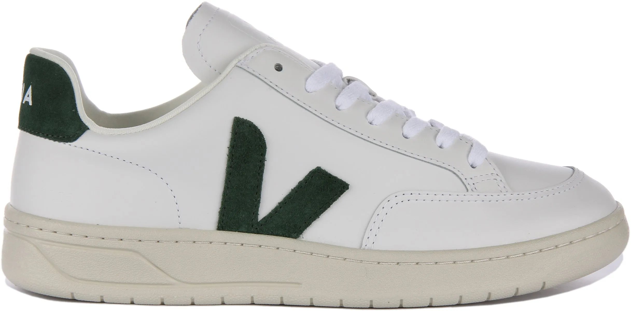 Veja V 12 Leather In White Green For Men