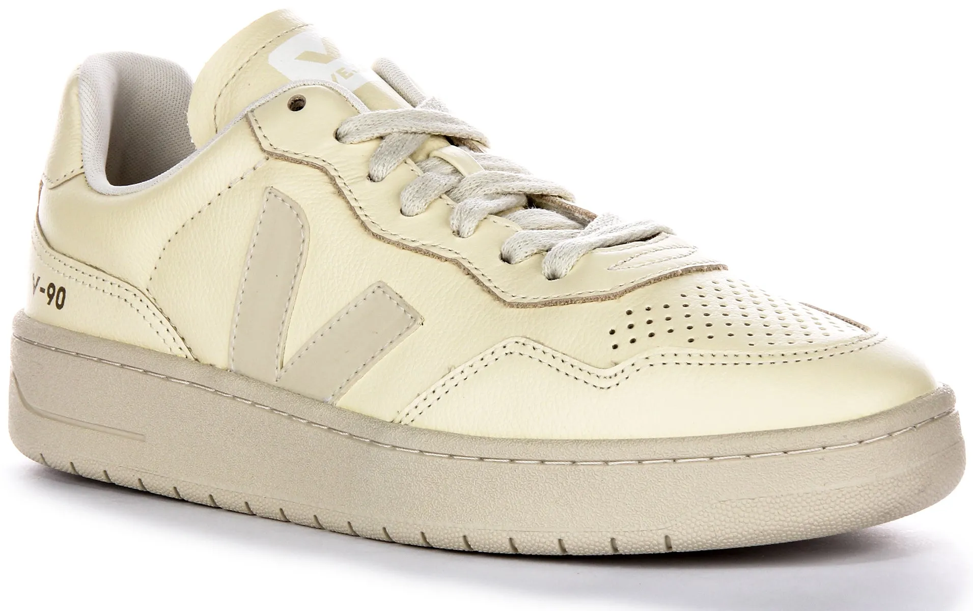 Veja V 90 Leather In Cream For Women