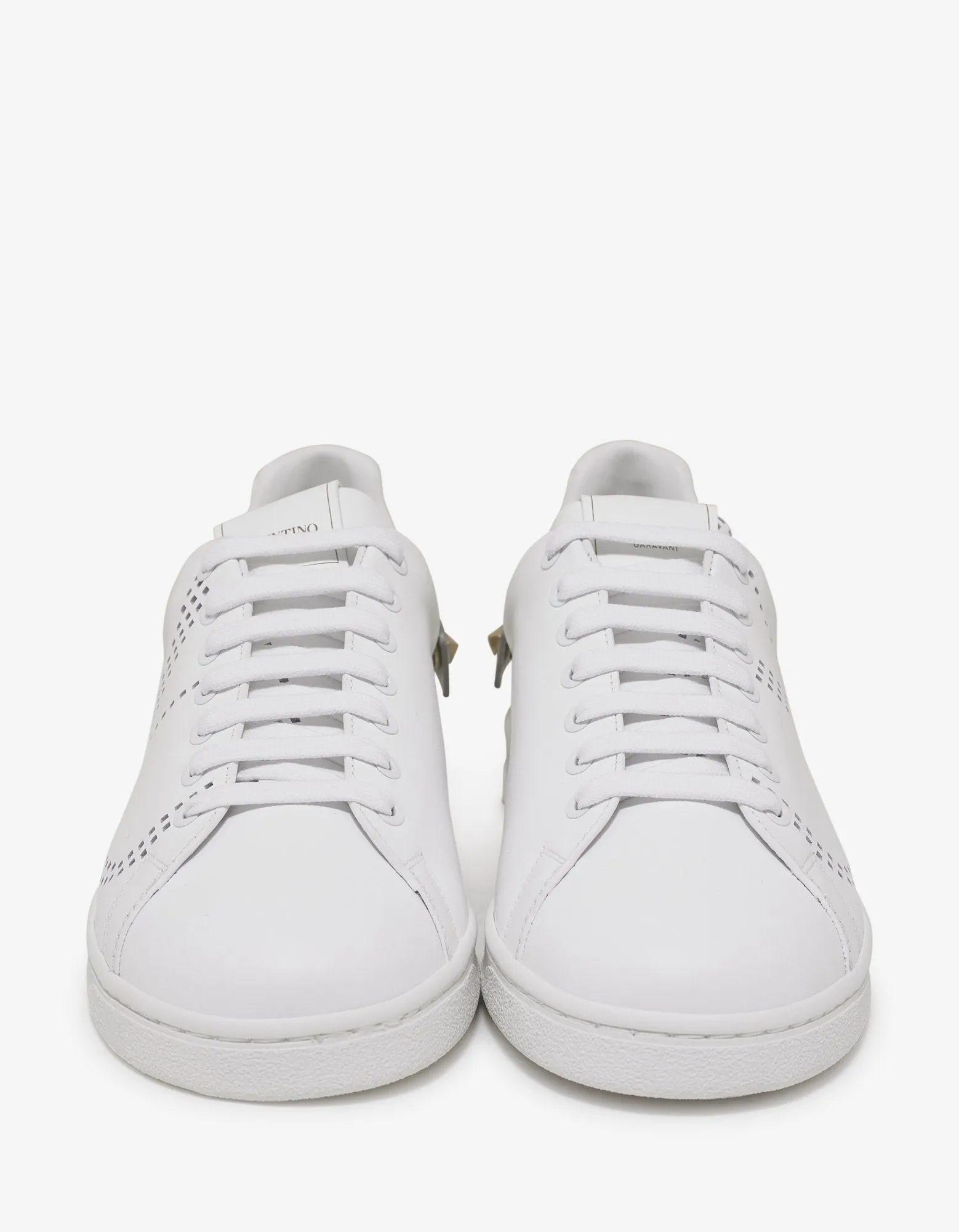 White Go Logo Tennis Trainers -