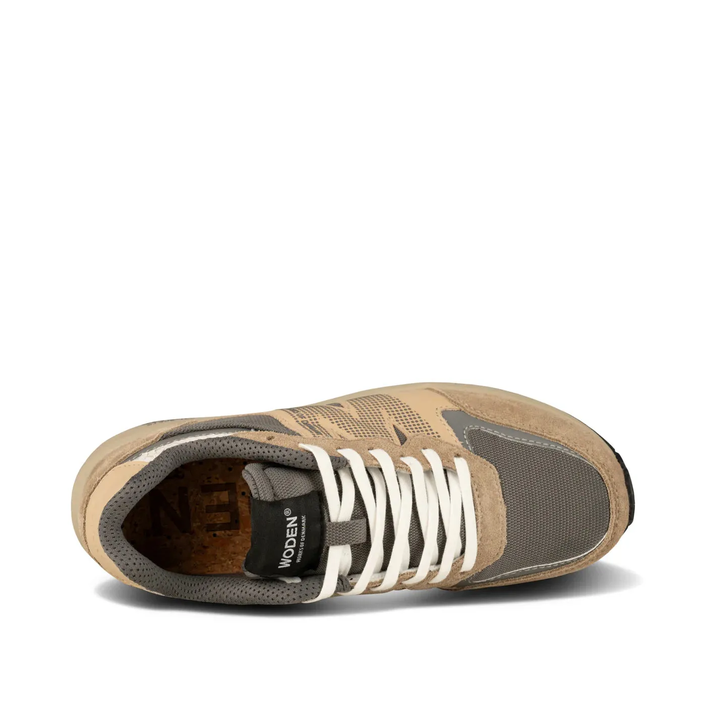 Woden Rigmore Reflective Trainer in Silver Mink