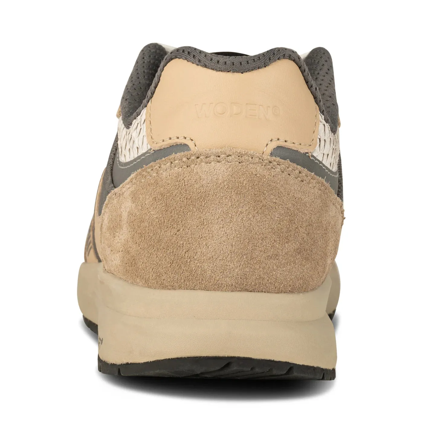 Woden Rigmore Reflective Trainer in Silver Mink