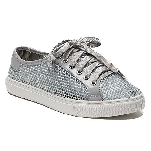 Women's Bebe Low Rise Lace Up Mesh Net Tennis Sneakers