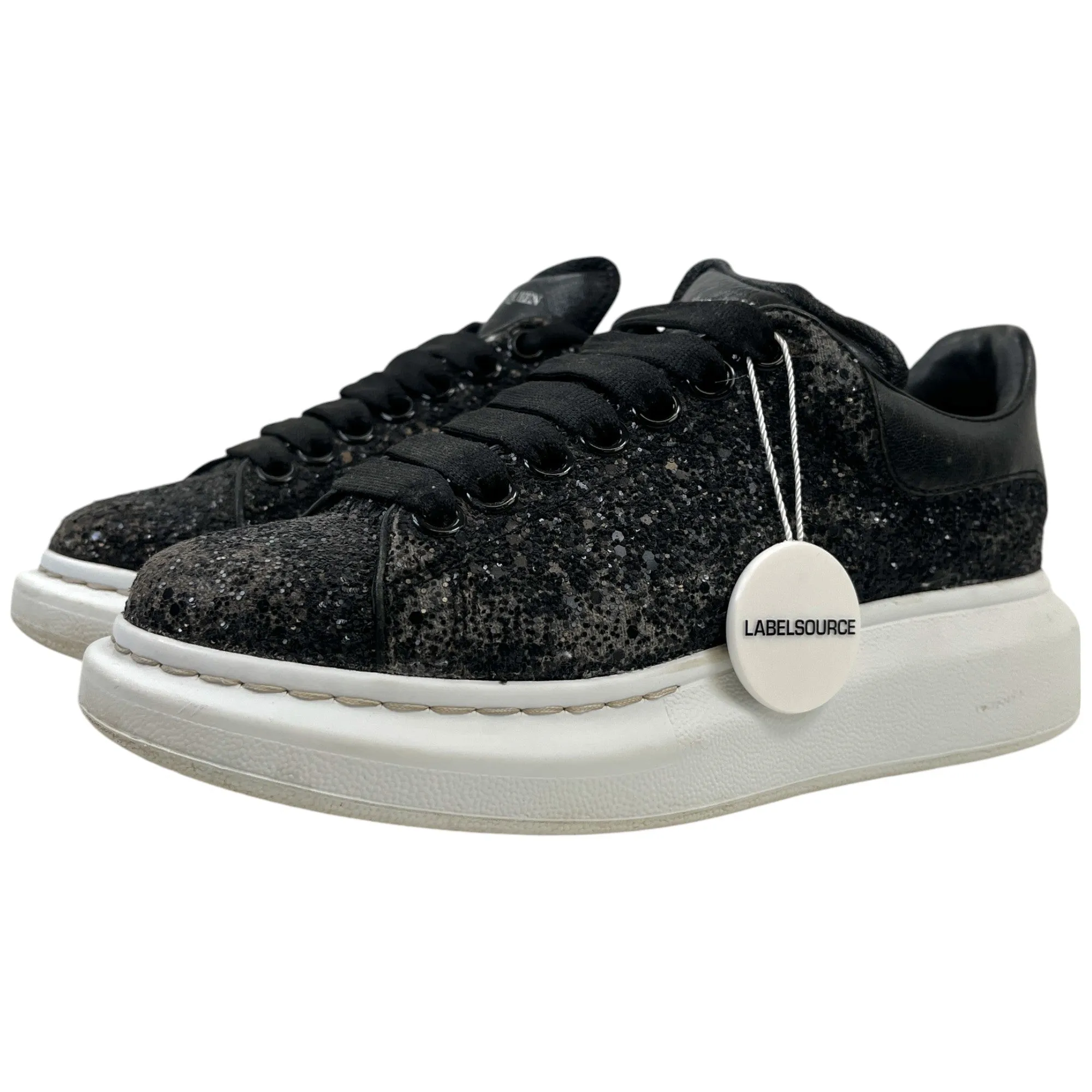 Women's Glitter Oversized Low Trainers Black Size EU 36.5 / UK 3.5