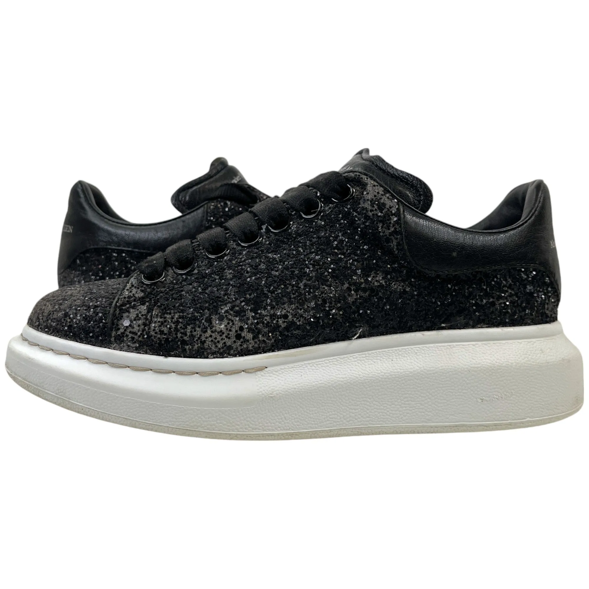 Women's Glitter Oversized Low Trainers Black Size EU 36.5 / UK 3.5