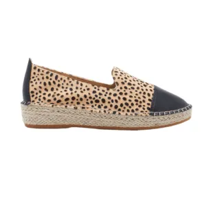 Womens Hush Puppies Banu Leopard Flats Casual Leather Shoes