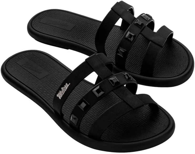 Women's Melissa Sun Atlantis Trendy Slides  with Stud Appliques