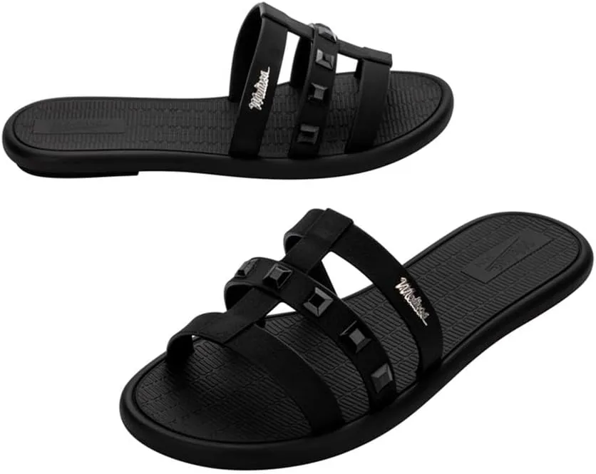 Women's Melissa Sun Atlantis Trendy Slides  with Stud Appliques