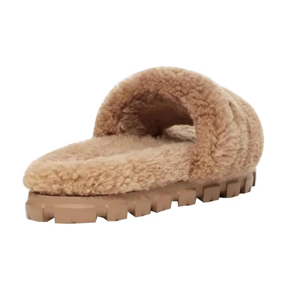 Women's Shoes UGG COZETTA CURLY Slipper Slide Sandals 1130838 CHESTNUT