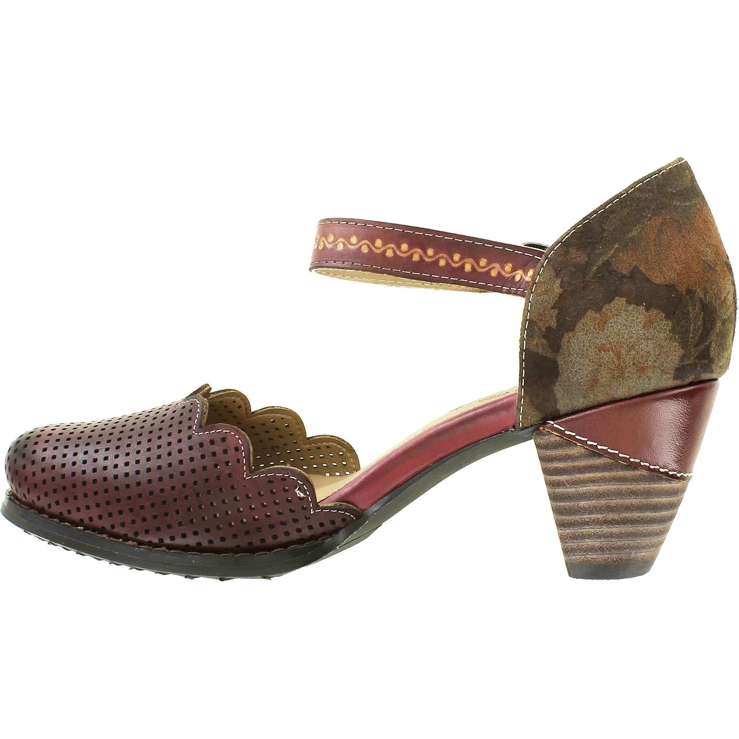 Women's Spring Step Parchelle Bordeaux Multi Leather