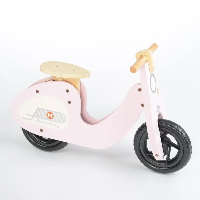 Wooden Balance Bike Retro-Styled Age 3  | Green/Pink