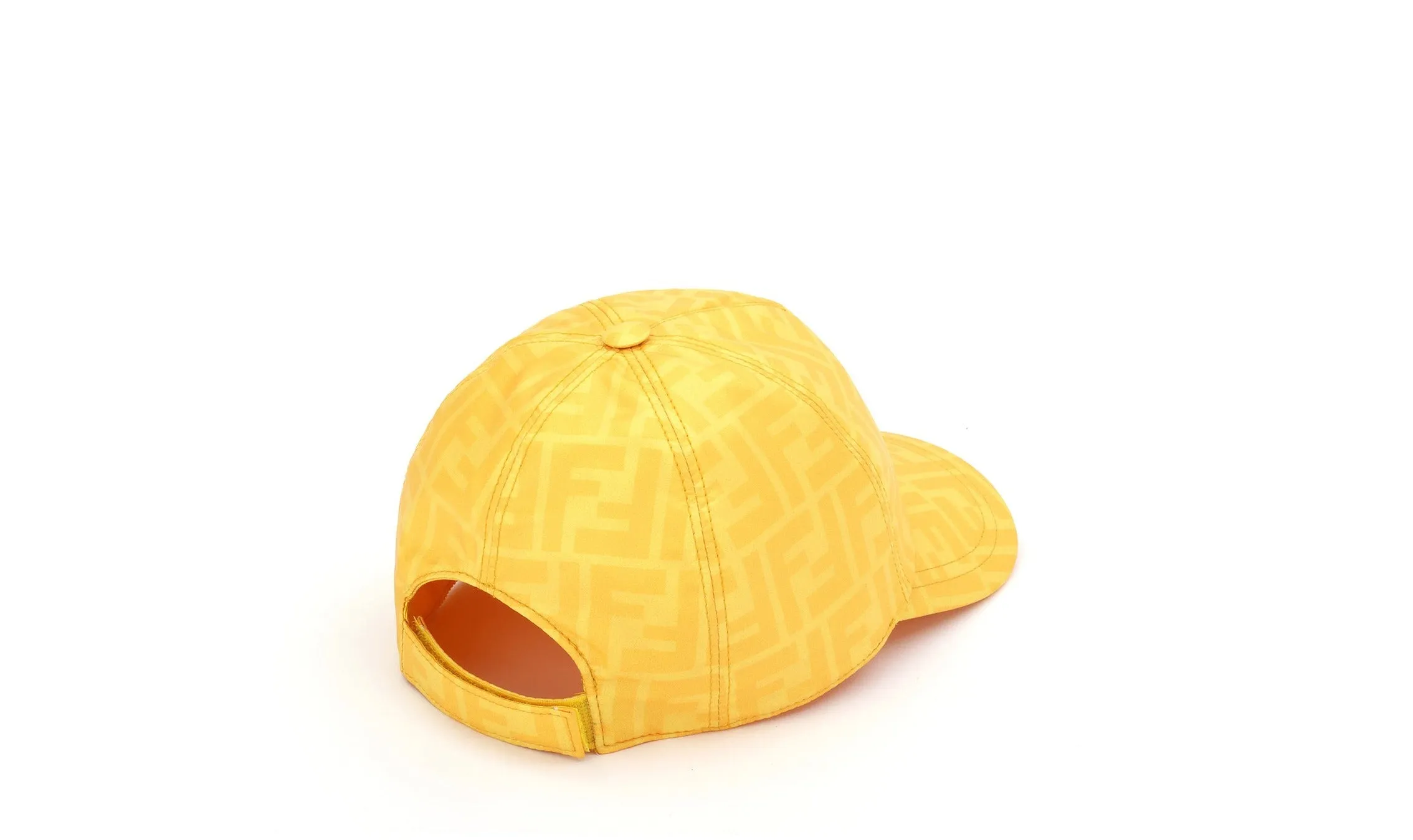 Yellow Baseball Cap with FF Pattern